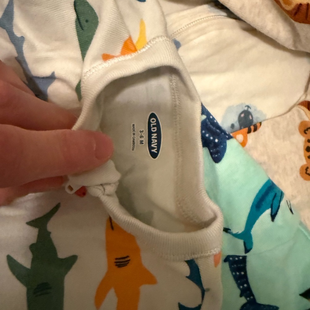 Old Navy Baby PJ Pajama Bundle 3-6M | 5 double Zip Footed Sleepers - Picture 2 of 7